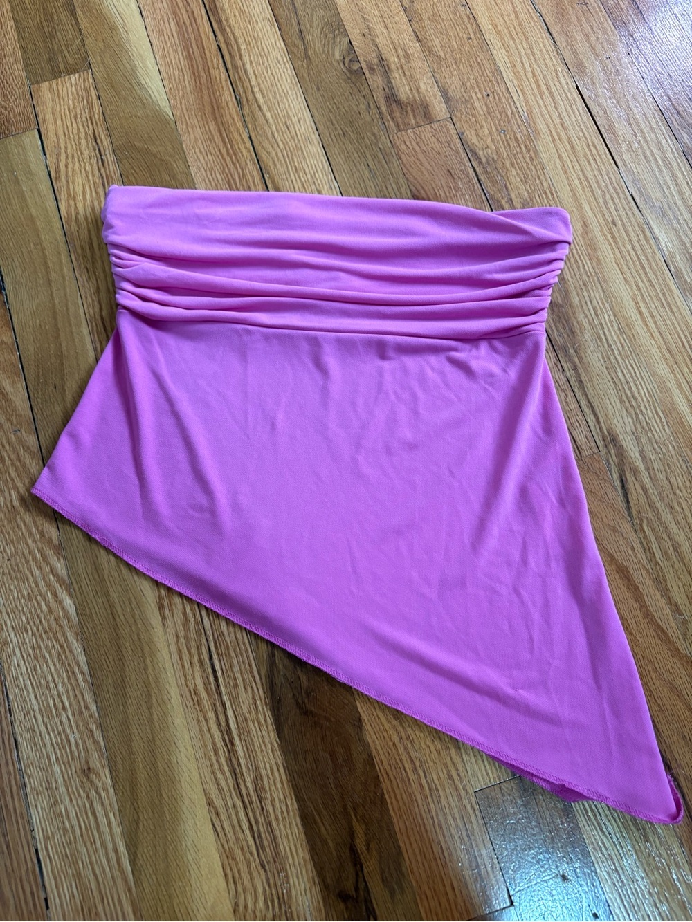 Urban Outfitters Strapless Pink Asymmetrical Top